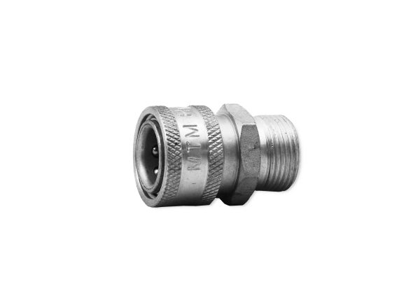 COUPLER STAINLESS STEEL 3/8 QC X M22 M PLUG (15MM)