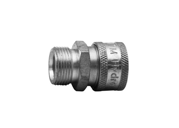 COUPLER STAINLESS STEEL 3/8 QC X M22 M PLUG (15MM) - Image 2